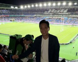 日産スタジアム 日本対スコットランド
台風直撃の影響が心配されたが、予定通り開催。素晴らしいゲームで完勝。